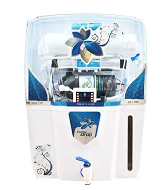 Aquagrand Blue Digital LED Display of purity 15 L RO + UV + UF + TDS Water Purifier (White) | White,Blue