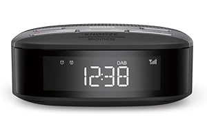 Philips Audio Radio DAB+ (podwójny alarm, funkcja uśpienia, kompaktowa konstrukcja, radio cyfrowe DAB+/UKF, automatyczna synchronizacja czasu, zabezpieczenie baterii) - model 2020/2021 TAR3505/12