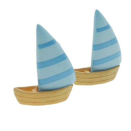5Pcs DIY Miniatur-Segelboot-Boots-Art-Garten-Fee-Landschaft Ornament-Fertigkeit-Dekoration – zufällige Farbe - 5