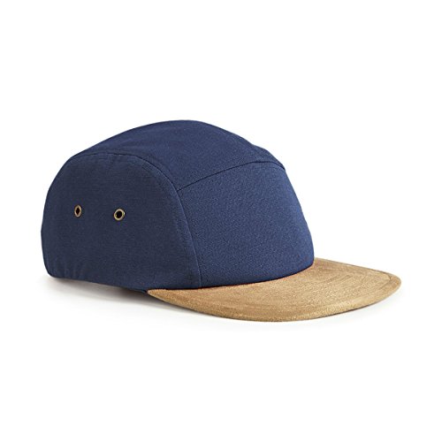Beechfield - Gorra plana con visera de piel de ante 5 paneles - Verano