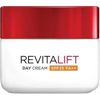 L'Oréal Paris Day Cream, SPF 35 Pa++, Anti-Wrinkle and Radiance, Boosts Skin Elasticity, With Centella Asiatica,Revitalift, 50ml