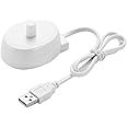 TFUFR Electric Toothbrush Replacement Charger for Oral B, Inductive Electric Toothbrush Charger Base Compatible with Braun Oral B Type 3757 Charging Base for Travel, Universal USB Port Charger