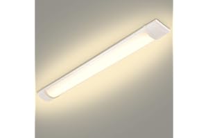 Bellanny 40W LED Batten Light, 4ft 120cm 4800LM 4000K Neutral White LED Tube Light, Low Profile Wall or Ceiling Surface Mounted Fitting for Ceiling of Home, Office, Workshop & Garage Lighting