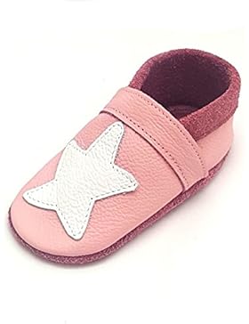 little foot company® 824 Krabbelschuhe Babyschuhe Lauflernschuhe Seestern weiches Leder rosa