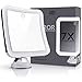 Sanheshun 7X Magnifying Lighted Travel Makeup Mirror, Touch Activated, Locking Suction Mount, Battery Operated, Square