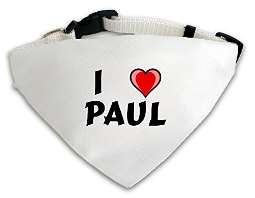 Dog-Bandana-with-I-love-Paul-first-namesurnamenickname
