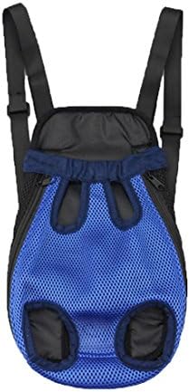 squarex Nylon Mesh Pet Puppy Dog Cat Carrier Backpack Front Net Bag Tote Sling Carrier (Dark blue, XL)