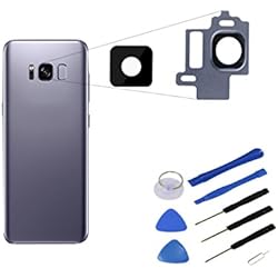 ★ RM ★ para Samsung Galaxy S8 Cámara Lente Cámara Lente Cristal Lens con marco lente Orchid Gray Gris Grey Wire + Herramientas para Notebook ★ RM ★