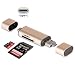 Produktbild ZEDELA SD/TF Kartenleser mit Adapter 3-in-1 USB-A/Micro USB/USB-C Typ-C,SuperSpeed Memory Card Reader USB Kartenlesegerät für Micro SD/SDXC TF Kartee(Golden)