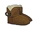 Poppy sheepskin baby booties chestnut colour small 0 - 6 months