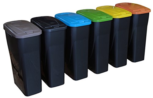 Mondex Müllsortierer 15 Liter mit orangenem Deckel