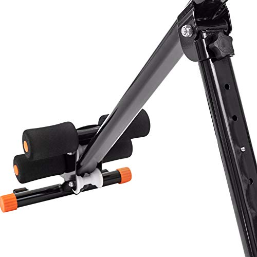 TechFit AB1000 Appareil à Abdominaux Pliable, Vertical, Equipement de Fitness Vertical, Support pour Un Abdomen Ferme, Appareil pour la Taille, Plateforme de Résistance (Noir)