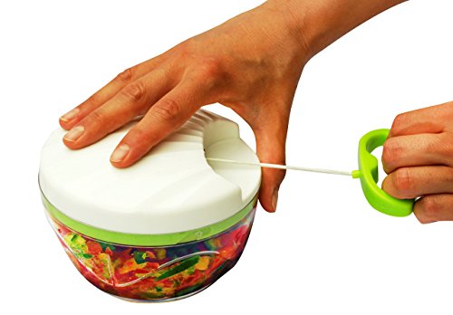 Maxitwist Obst- und Gemüseschneiderset mit 3 Klingen- und Schneebeseneinsatz - 4