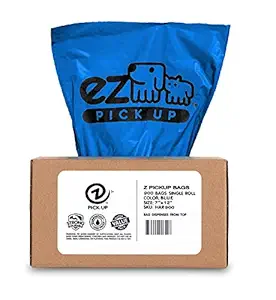900 Pet Waste Disposal Dog Poop Bags, Z Pickup Bags Blue (single roll, not on small rolls)