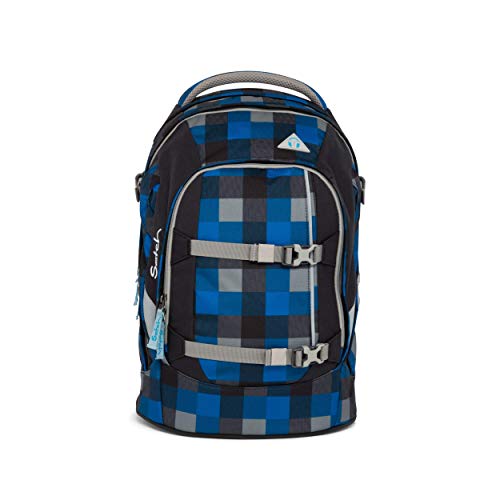 SATCH Airtwist Schulrucksack SAT-SIN-002-911, 45 cm, 30 L, Blue Grey Checks thumbnail