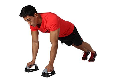 Liegestützgriffe Push Up Bar / Handle Set Liegestütze Liegestützhilfe Grau-Schwarz - 6