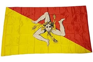 R&F srls Bandiera Sicilia Trinacria Tessuto Misura Standard 90 X 150 cm