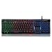Produktbild Kabelgebundene Tastatur, Floating Backlit Keyboard 104-Key Bunte Hintergrundbeleuchtung, Game Esports Keyboard, Mechanical Feel (Wasserdicht) - Schwarz