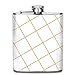 Produktbild Werert Stainless Steel Flasks 7 Oz Line Grid Whiskey Flask Hip Flask Leak Proof Wine Men Women