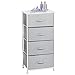 Produktbild mDesign Schrank Organizer aus Stoff - Kleiderschrank Organizer mit 4 Schubladen - Aufbewahrungssystem für Kleidung, Decken und mehr - grau