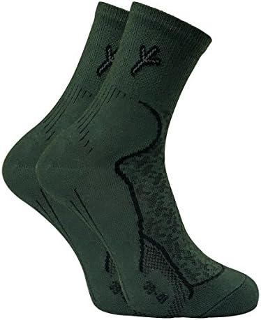 Dr Hunter - 2 Pairs Mens Antibacterial Anti Fungal Odour Cotton Walking Hiking Boot Socks with Silver Technology (6-8 uk, DHS)