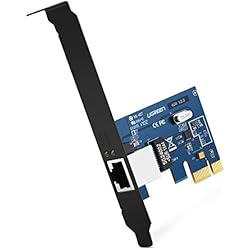 UGREEN Tarjeta de Red Gigabit Ethernet PCI Express 10/100/1000 Mbps con Puerto Gigabit Ethernet RJ45 y Perfil Doble
