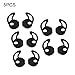 Produktbild KOBWA Für Airpods Ohrhörer Cover, 5 Paar / 10 Stück Anti-Rutsch-Schweiß-resistent Eartips Silikon In-Ear Headset Ohrhörer Cover mit Ohrbügel Perfekt für Apple AirPods iPhone 7 6 6S Plus 5 5S SE EarPods Kopfhörer