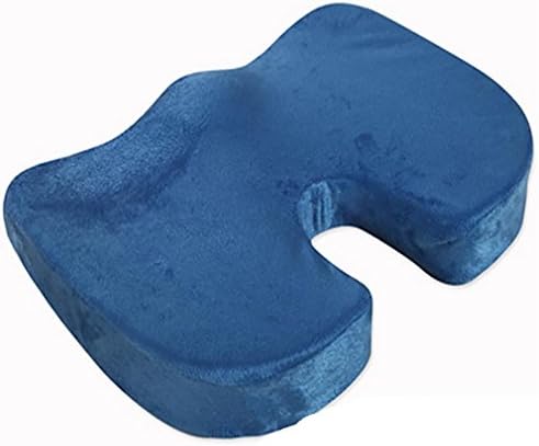 LPY-Cush Comfort Non-Slip Memory Foam Seat Cushion - Spinal Alignment Chair Pad for Relief from Sitting Back Pain , treasures blue