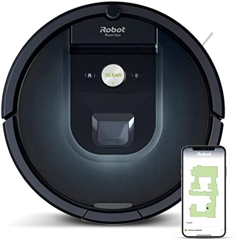 iRobot Roomba 981 Robot aspirapolvere WiFi, Power-Lifting, 2 spazzole in gomma multi-superficie, Adatto per peli, Tecnologia Dirt Detect, pulizia a 3 fasi, programmabile con app, Compatibile Alexa