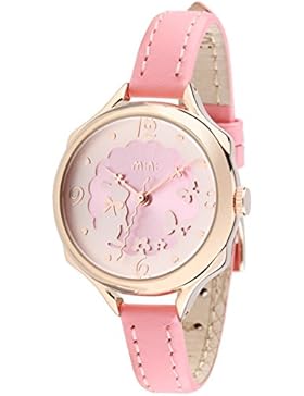 Mini Marke fq-0623D Echt Leder Strap ausgehöhlten Kaninchen Lady Handgelenk Uhren Pink