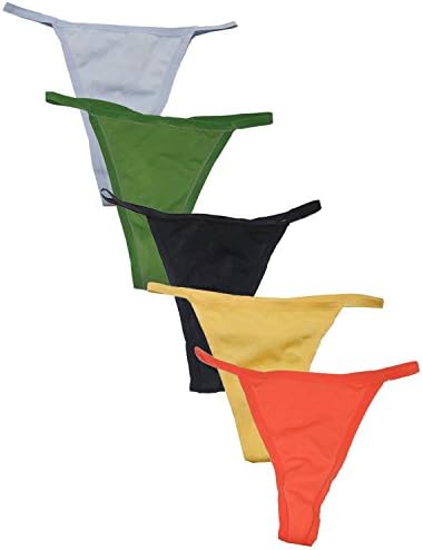 (Pack of 5) femmes Sexy stretch taille basse Culotte Brève Thong S/8/10 Multicolor