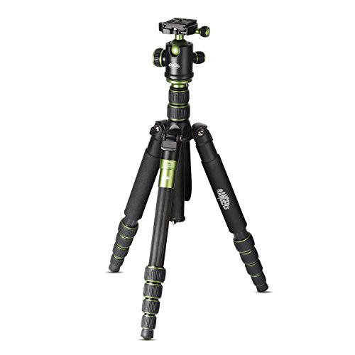 Rangers Professionelle Kohlenstoff-Faser-Stativ & Mono-pod + Kugelkopf fr DSLR (Canon, Nikon, Pentax, Sony, Leica, Fuji, Lumix, Olympus) Q666-C