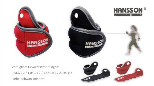 HANSSON.SPORTS Gewichtsmanschetten Laufgewichte f. Hand-Gelenke