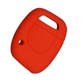 100 nuevo y de alta calidad. Happyit Silicona Llave del Coche Caso Cubierta para Renault Twingo Clio Master Kango 1 Botones Llave Remota (Rojo)