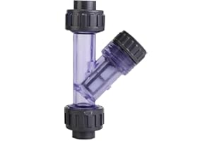 EXTRWORY Filtro de PVC transparente tipo Y de 20 ~ 63 mm para acuarios, filtro de riego (interior de 63 mm)