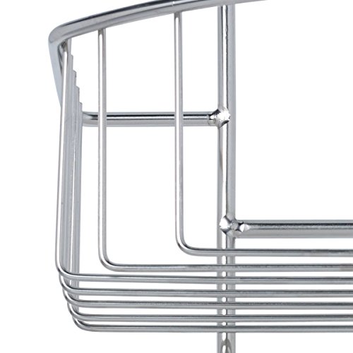 Duschablage zum Hängen, ohne Bohren, 2 Körbe, 2 Haken, Edelstahl, ca. B22 x T16 x H59 cm - 3