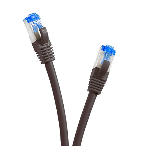 TPFNet 10m Cable de Red Gigabit Ethernet Cat6A SFTP Blindado, 10 Gigabit, Negro