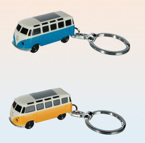 Preisvergleich Produktbild VW Bulli T1 Schlüsselanhänger mit LED Taschenlampe - Volkswagen T1 Schlüssel Ring VW Bus Schlüsselring LED mit LED Taschenlampe