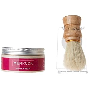 Men Rock Sicilian Lime Shave Cream with Brush and Drip Stand - Image 2