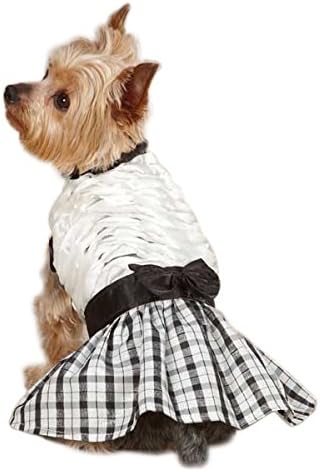 East Side Collection Polyester The First Lady Ruffle Taffeta Dog Dress, XX-Small, 8-Inch, White