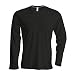 Produktbild Kariban - Herren Langarm Rundhals T-Shirt / Black, M