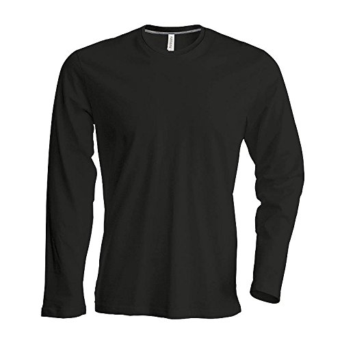 Preisvergleich Produktbild Kariban - Herren Langarm Rundhals T-Shirt / Black, M