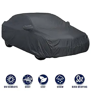 Kingsway Dust Proof Car Body Cover with Mirror Pockets for Hyundai Aura (Model Year : 2020 Onwards) (Grey Matty, Triple Stitched)