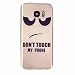 Produktbild MUTOUREN für Samsung Galaxy S7 Transparent TPU Silikon Schutz Handy Hülle Case Cover [Kratzfeste, Scratch-Resistant] Hülle Schutzhülle Crystal Kirstall Durchsichtig Fall-Abdeckung Etui TPU Bumper Schale - Don't Touch My Phone