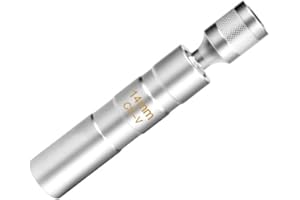 Leliafleury 14mm Spark Plug Socket 12 Point Universal Joint Swivel Thin Wall Magnetic Spark Plug Wrench for Car Repair