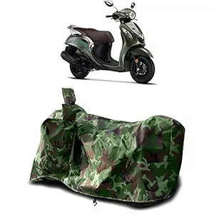 AARTRI - Yamaha Fascino New BS6 Water Resistant - Dust Proof - Full Bike Scooty Two Wheeler Body Cover for Yamaha Fascino (Green Multijungle)