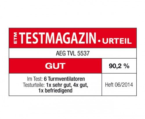 AEG Edelstahl Stand Säulen Windmaschine Lüfter Ventilator Bürolüfter T-VL 5537 - 3