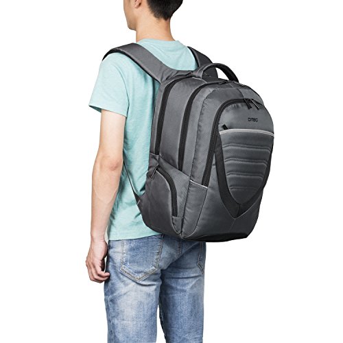 DTBG 15 Zoll Laptop Rucksack mit USB Anschluss / Port Schulrucksack Business Backpack Reisen Campus Rucksack Outdoor Daypack passt 15 – 15,6 Zoll Laptop / Notebook / Computer / Studenten / Damen / Herren, Grau - 9