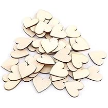 10 Stück Herz-förmige Holzscheiben – Naturbelassen Für DIY, Scrapbooking & Deko