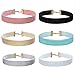 Produktbild Skitic Modeschmuck Gothic Samtkragen Halskette Samt Leder Choker Set Halsband Kragen-Halsketten für Frauen Mädchen Beste Geschenk (Mehrfarbig, 6 Stück) Breite 15mm